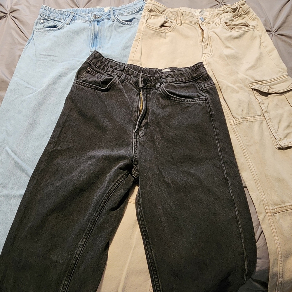 H&M Bundle Loose Fit Trio Kids Jeans